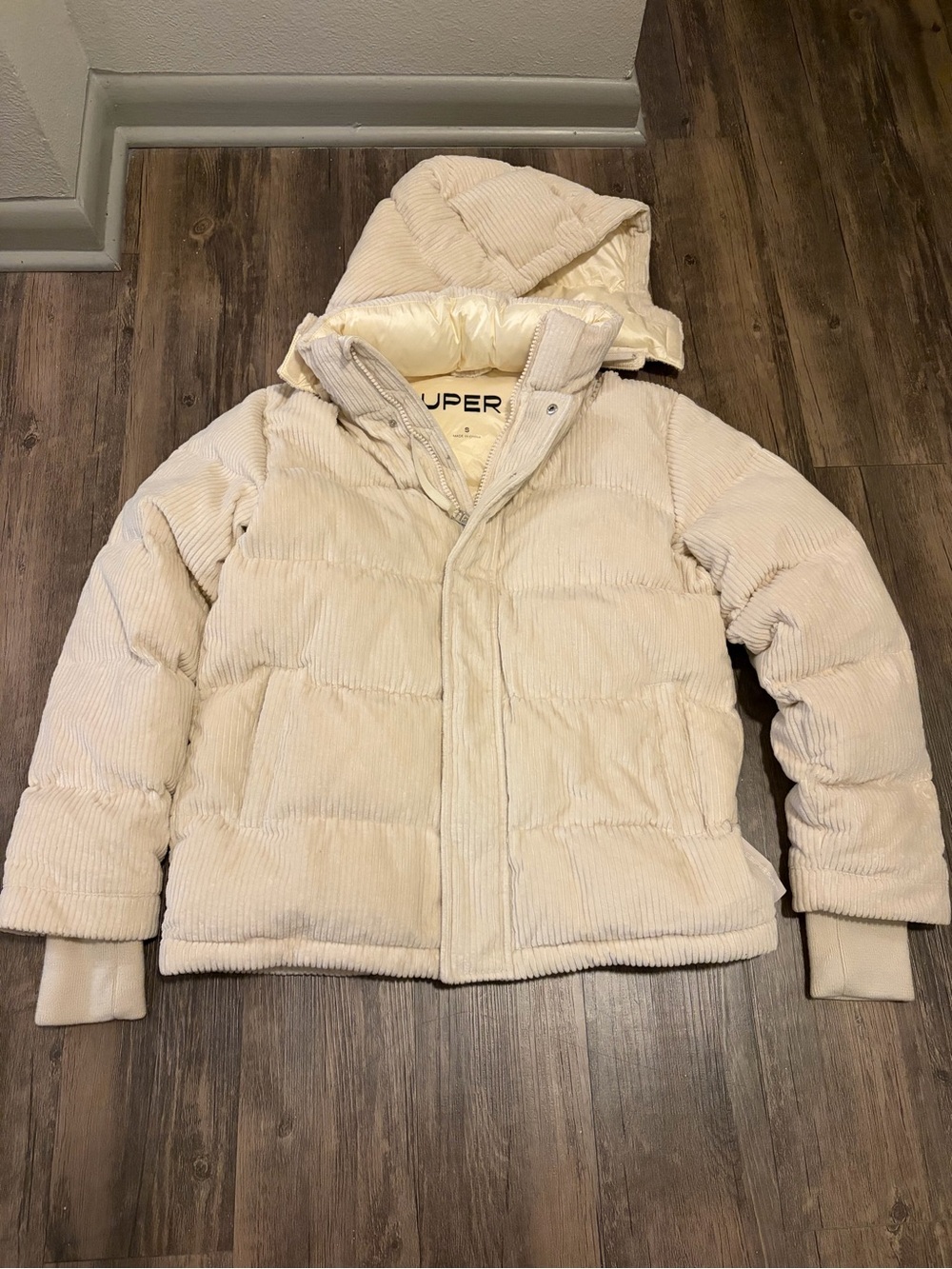Aritzia TNA The Super Puff Women's Corduroy Puffer Jacket Size S